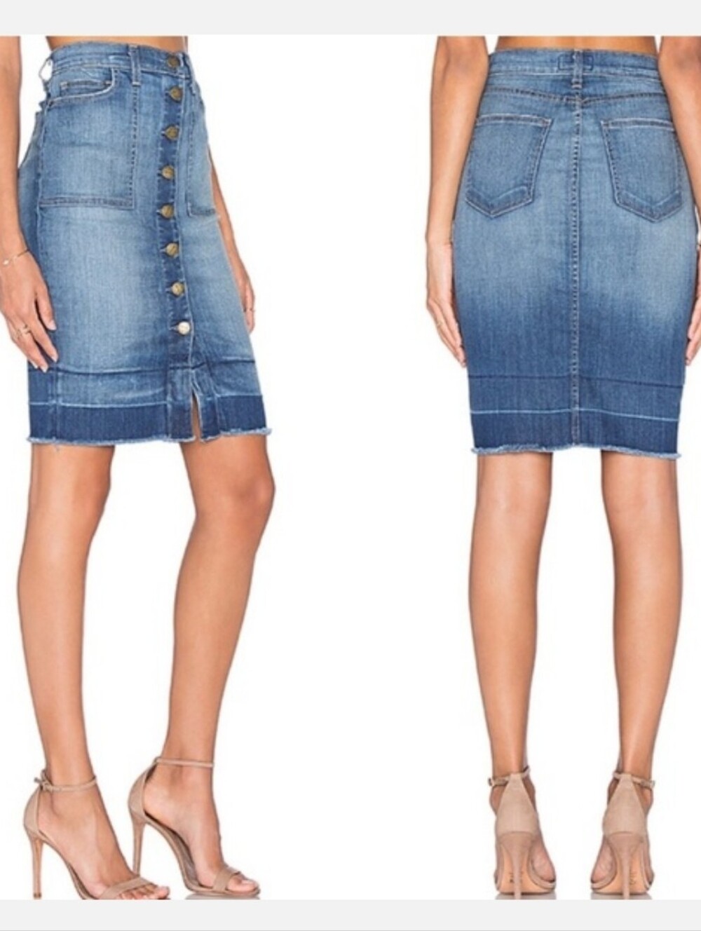 Current/Elliott Dotty Pocket Jean Skirt size 25 - Picture 2 of 13
